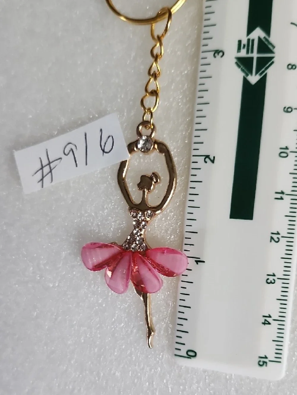 Hand Crafted Pink Ballerina Key & Card Holder Keychain